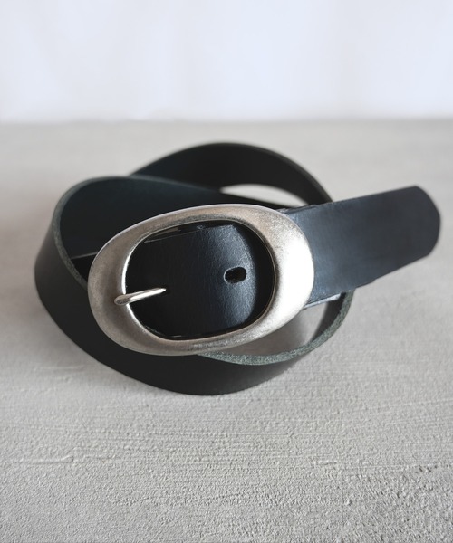Editors Draw（エディターズドロー）の「36mm オーバルバックルベルト（ベルト・メンズ・ブラック/ダークブラウン/レッド/ネイビー/グレー/ブラウン・FREE）」の2枚目の写真