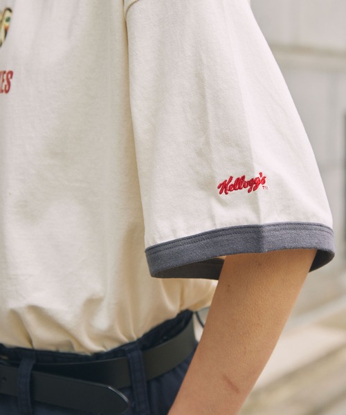 MONO-MART LADY'S(モノマートレディース)の「KELLOGG'S/ケロッグ 別注 ヴィンテージプリント半袖リンガーTシャツ(Tシャツ/カットソー・レディース・ワイン/ワイン系/スミクロ/ネイビー/ネイビー系1/ワイン系1/チャコールグレー・FREE)」の13枚目の写真