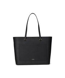 LAUREN RALPH LAUREN ラージ トートバッグ Karly クロスハッチ レザー ラージ Karly トート （トートバッグ