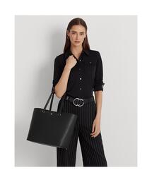 エレ派のお仕事バッグに☆Ralph Lauren☆ラージ【Karly】トート クロスハッチ レザー ラージ Karly トート （トートバッグ