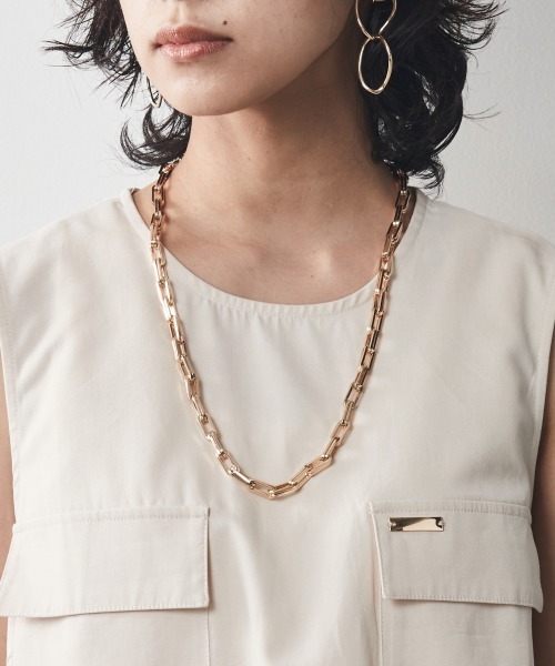 CHIC STYLE(シックスタイル)の「<大きいサイズ>綿100%アウトポケットノースリーブチュニックブラウス シックスタイル(シャツ/ブラウス・レディース・アイボリー/ブラック・L/LL/3L/4L/5L)」の18枚目の写真