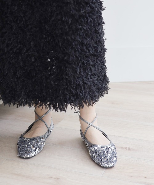 SESTO（セスト）の「スクアエトゥレースアップメリージェーンバレエシューズ（バレエシューズ・レディース・ブラック/シルバー/ゴールド/アイボリー/ブラック系その他/シルバー系その他・22.5cm/23.0cm/23.5cm/24.0cm/24.5cm/25.0cm）」の15枚目の写真