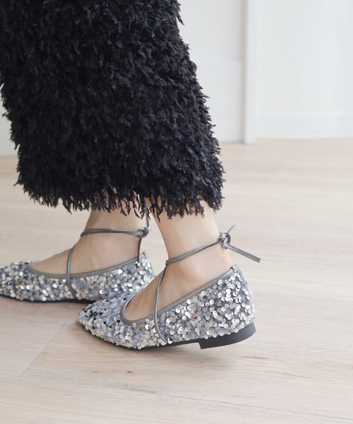 SESTO（セスト）の「スクアエトゥレースアップメリージェーンバレエシューズ（バレエシューズ・レディース・ブラック/シルバー/ゴールド/アイボリー/ブラック系その他/シルバー系その他・22.5cm/23.0cm/23.5cm/24.0cm/24.5cm/25.0cm）」の16枚目の写真