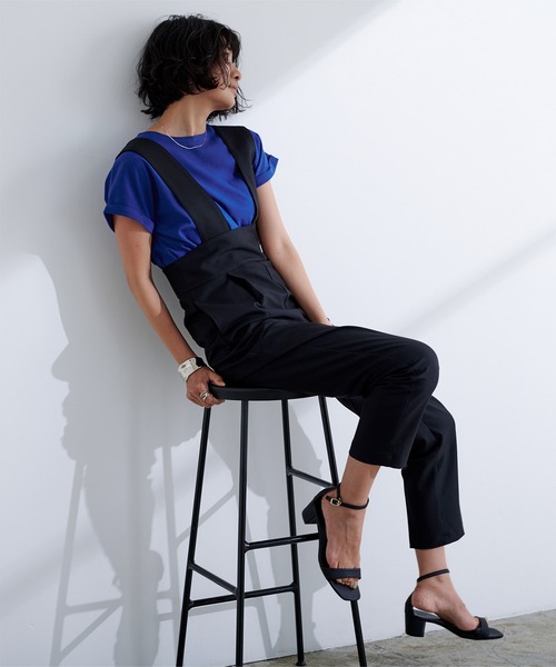 UR'S(ユアーズ)の「汗染み防止ダブルカフスTシャツ(Tシャツ/カットソー・レディース・ホワイト/ブラック/ロイヤルブルー/チャコール/ブルーグレー/ネイビー/ライトピンク/ブラウン・S/M/L)」の13枚目の写真