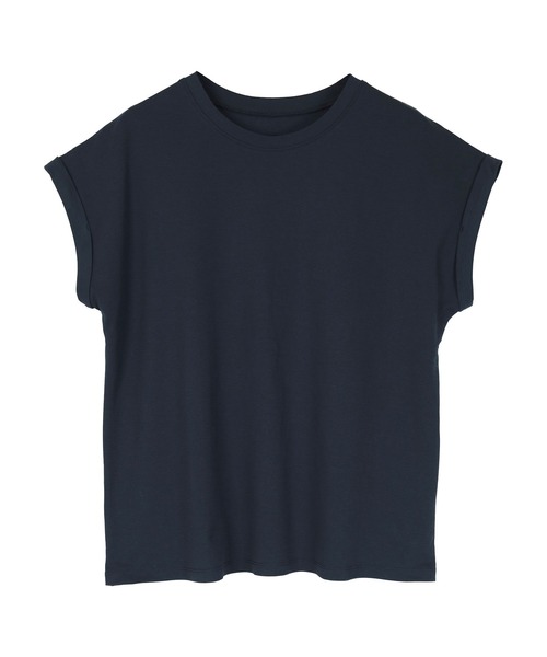 UR'S(ユアーズ)の「汗染み防止ダブルカフスTシャツ(Tシャツ/カットソー・レディース・ホワイト/ブラック/ロイヤルブルー/チャコール/ブルーグレー/ネイビー/ライトピンク/ブラウン・S/M/L)」の22枚目の写真