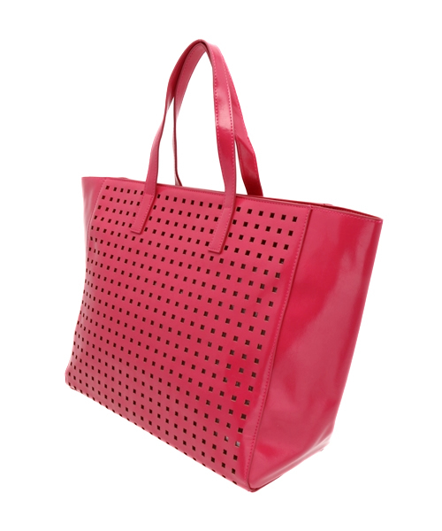 OUTLET（アウトレット）の「【CIAOPANIC TYPY】メッシュカットワークトートバック（トートバッグ・レディース・ピンク・FREE）」の2枚目の写真