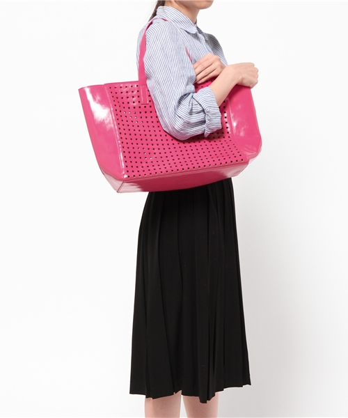OUTLET（アウトレット）の「【CIAOPANIC TYPY】メッシュカットワークトートバック（トートバッグ・レディース・ピンク・FREE）」の9枚目の写真