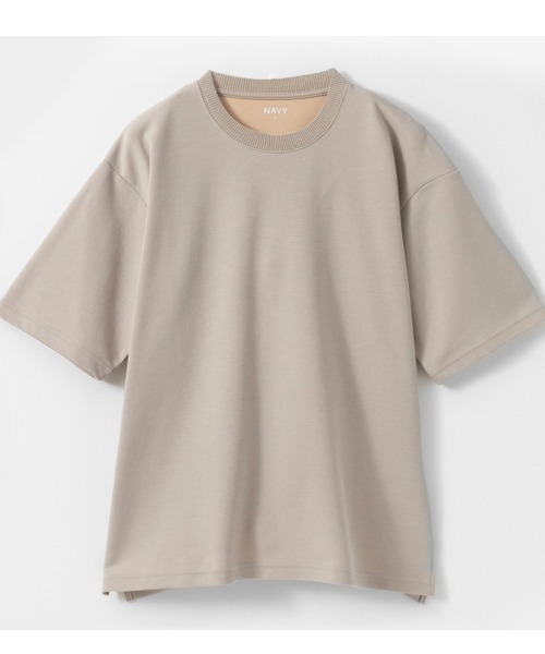 NAVY(ネイビー)の「暑い日も快適!冷感オーバーサイズダブルフェイスショートスリーブTee(Tシャツ/カットソー・メンズ・イエロー/ブルー/グレイッシュベージュ/ブラック/ホワイト・M/L/XL)」の22枚目の写真