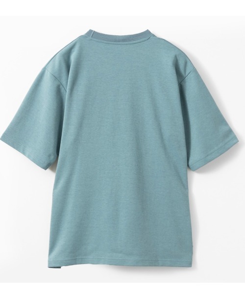 NAVY(ネイビー)の「暑い日も快適!冷感オーバーサイズダブルフェイスショートスリーブTee(Tシャツ/カットソー・メンズ・イエロー/ブルー/グレイッシュベージュ/ブラック/ホワイト・M/L/XL)」の19枚目の写真