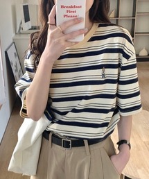 ルーズベアーボーダーTシャツ