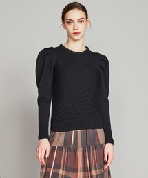 DOUBLE STANDARD CLOTHING - ❤︎ダブスタ パフスリーブブラウス❤︎ DSC / ハートオパールシャーリングブラウス TOPS Night STORE