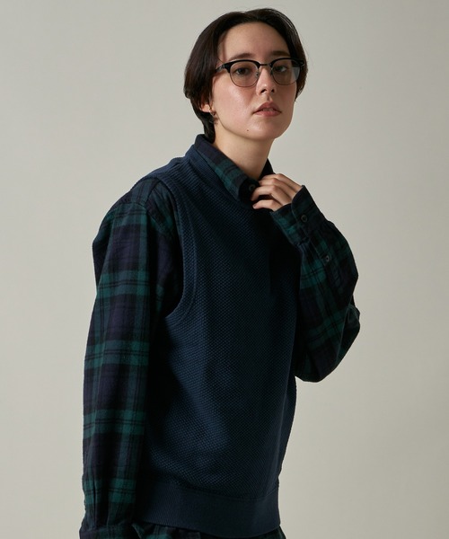 FIDELITY(フィデリティ)の「MOSS STITCH CREW VEST / 鹿の子ベスト(ベスト・メンズ・グレー/キャメル/キナリ/ネイビー・MEDIUM/LARGE/X-LARGE/FREE)」の21枚目の写真