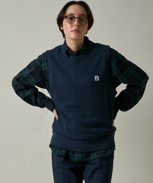 FIDELITY(フィデリティ)の「MOSS STITCH CREW VEST / 鹿の子ベスト(ベスト・メンズ・グレー/キャメル/キナリ/ネイビー・MEDIUM/LARGE/X-LARGE/FREE)」の22枚目の写真