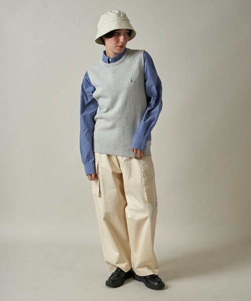 FIDELITY(フィデリティ)の「MOSS STITCH CREW VEST / 鹿の子ベスト(ベスト・メンズ・グレー/キャメル/キナリ/ネイビー・MEDIUM/LARGE/X-LARGE/FREE)」の13枚目の写真