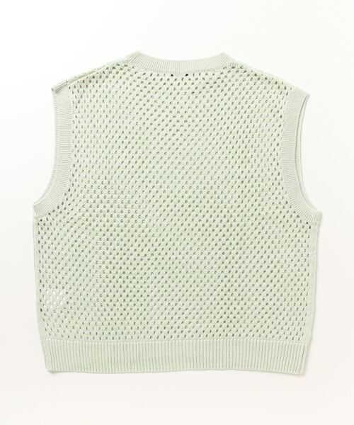 STUDIOUS（ステュディオス）の「【PUBLIC TOKYO/パブリックトウキョウ】サマーメッシュニットベスト（ベスト・メンズ・ミント/グレー・FREE）」の3枚目の写真