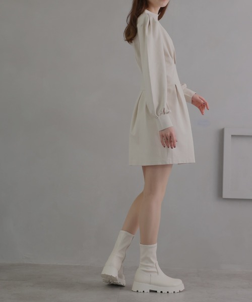 VIVIAN(ヴィヴィアン)の「厚底インヒールストレッチミドルブーツ(ブーツ・レディース・ブラック/ストーン/ダークブラウン/シルバー・S/M/LL/L)」の15枚目の写真