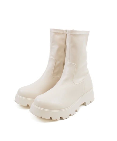 VIVIAN(ヴィヴィアン)の「厚底インヒールストレッチミドルブーツ(ブーツ・レディース・ブラック/ストーン/ダークブラウン/シルバー・S/M/LL/L)」の5枚目の写真