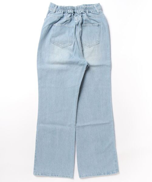 one after another NICE CLAUP（ワンアフターアナザーナイスクラップ）の「【S,Mサイズ】カッティングワイドデニムパンツ（デニムパンツ・レディース・ピンク/グレー/サックスブルー・SMALL/MEDIUM）」の4枚目の写真