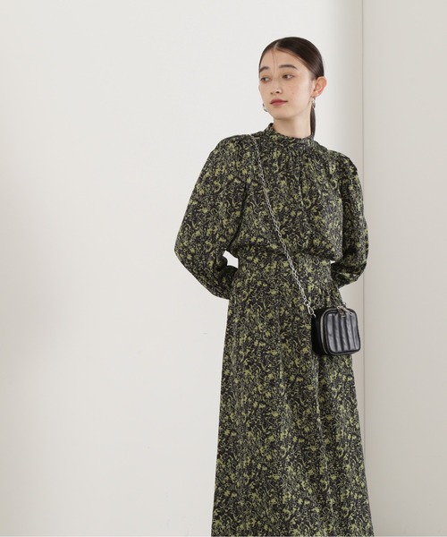 N.（N. Natural Beauty Basic）（エヌエヌナチュラルビューティーベーシック）の「【S Size Line】◆プリントハイネックワンピース（ワンピース・レディース・スミクロ/ブラック×ホワイト/ホワイト×ブラウン・SMALL/MEDIUM）」の12枚目の写真