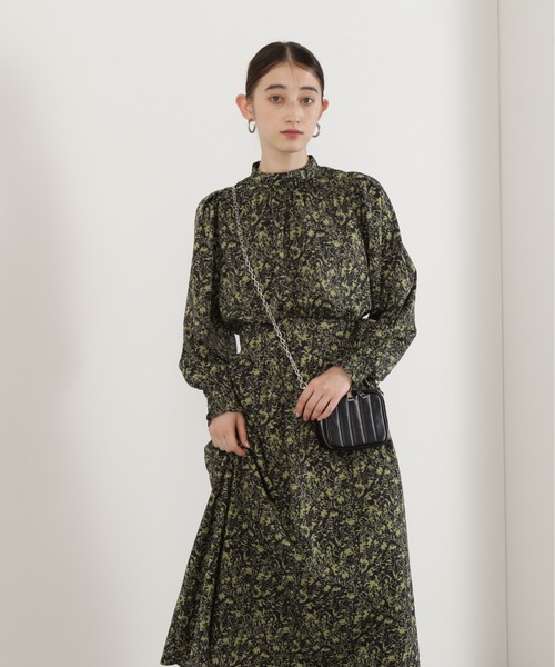 N.（N. Natural Beauty Basic）（エヌエヌナチュラルビューティーベーシック）の「【S Size Line】◆プリントハイネックワンピース（ワンピース・レディース・スミクロ/ブラック×ホワイト/ホワイト×ブラウン・SMALL/MEDIUM）」の13枚目の写真