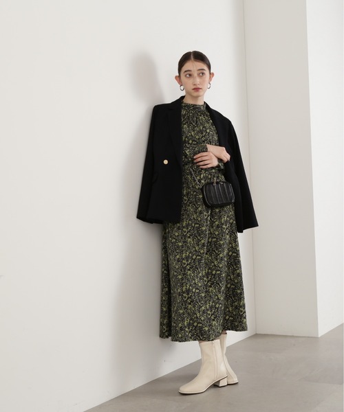 N.（N. Natural Beauty Basic）（エヌエヌナチュラルビューティーベーシック）の「【S Size Line】◆プリントハイネックワンピース（ワンピース・レディース・スミクロ/ブラック×ホワイト/ホワイト×ブラウン・SMALL/MEDIUM）」の17枚目の写真