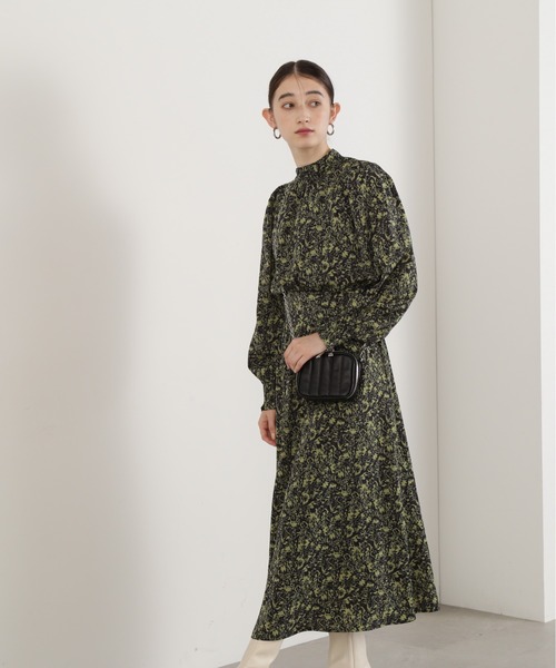 N.（N. Natural Beauty Basic）（エヌエヌナチュラルビューティーベーシック）の「【S Size Line】◆プリントハイネックワンピース（ワンピース・レディース・スミクロ/ブラック×ホワイト/ホワイト×ブラウン・SMALL/MEDIUM）」の11枚目の写真