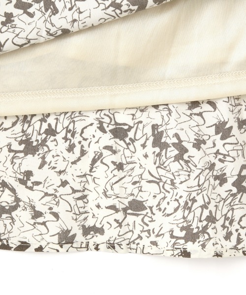 N.（N. Natural Beauty Basic）（エヌエヌナチュラルビューティーベーシック）の「【S Size Line】◆プリントハイネックワンピース（ワンピース・レディース・スミクロ/ブラック×ホワイト/ホワイト×ブラウン・SMALL/MEDIUM）」の6枚目の写真