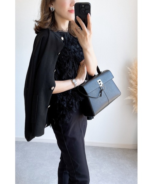 &. NOSTALGIA（アンドドットノスタルジア）の「【ZOZO限定】ゴールドボタンニットジャケットカーデ（カーディガン/ボレロ・レディース・アイボリー/ブラック・FREE）」の19枚目の写真