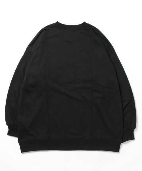 SPINNS（スピンズ）の「SMOKEグラフィックロゴ 裏毛ビッグスウェット（スウェット・レディース・ブルー/杢グレー/オートミール/オフホワイト/ブラック・ONESIZE）」の6枚目の写真