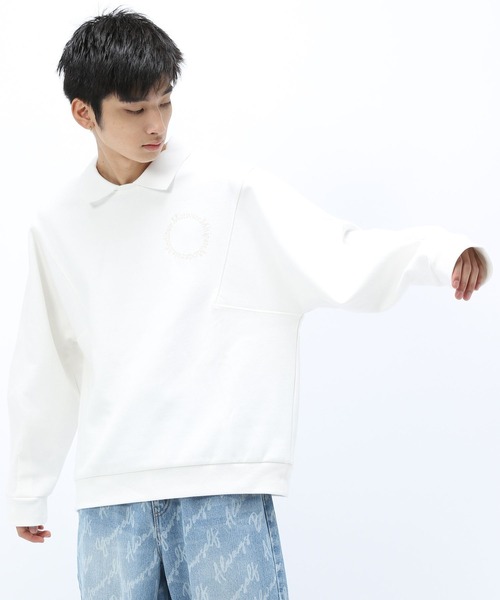 Anui（アニュイ）の「【UNISEX】サークルロゴポロプルオーバー（スウェット・レディース・ブラック/オフホワイト/ブルー・S/M）」の12枚目の写真