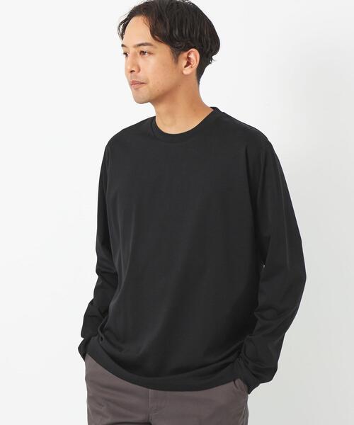 green label relaxing（グリーンレーベルリラクシング）の「オーガニックコットン ポンチ クルーネック Tシャツ（Tシャツ/カットソー・メンズ・ライム/ブラック/ライトグレー/ホワイト・XXL/M/S/XL/L）」の3枚目の写真