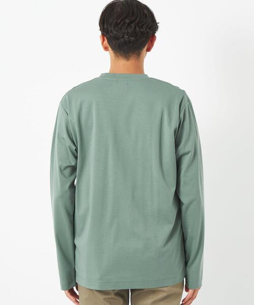 green label relaxing（グリーンレーベルリラクシング）の「オーガニックコットン ポンチ クルーネック Tシャツ（Tシャツ/カットソー・メンズ・ライム/ブラック/ライトグレー/ホワイト・XXL/M/S/XL/L）」の11枚目の写真