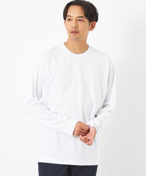 green label relaxing（グリーンレーベルリラクシング）の「オーガニックコットン ポンチ クルーネック Tシャツ（Tシャツ/カットソー・メンズ・ライム/ブラック/ライトグレー/ホワイト・XXL/M/S/XL/L）」の13枚目の写真