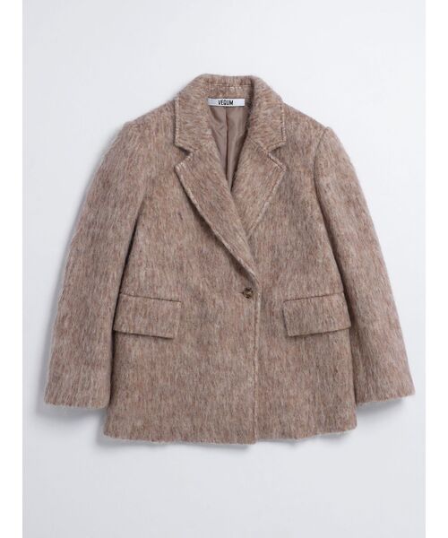 新品　VEQUM SHAGGY JACKET COAT シャギージャケットコート VEQUM】SHAGGY JACKET COAT｜エモダの通販｜&mall（アンドモール