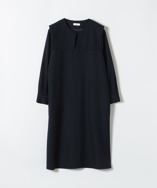 SHIPS any(シップス エニィ)の「【WEB限定】SHIPS any: ウール サキソニー セーラー カラー ワンピース(ワンピース・レディース・グレー/ネイビー・ONE SIZE)」の3枚目の写真