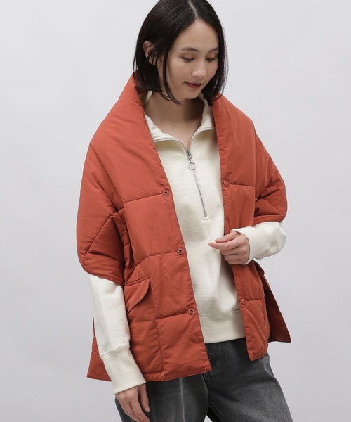 LAKOLE(ラコレ)の「ビッグ中綿ストール / 907965(ストール/ショール・レディース・ブラック/アイボリー/テラコッタ・FREE)」の1枚目の写真