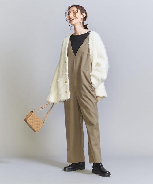BEAUTY&YOUTH UNITED ARROWS(ビューティーアンドユースユナイテッドアローズ)の「【WEB限定】ウールライク サロペット -ウォッシャブル-(サロペット/オーバーオール・レディース・ブラック/ダークグレー/ベージュ・S/M)」の15枚目の写真