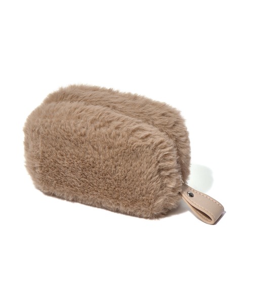 Francfranc(フランフラン)の「ファー ポーチ XS ベージュ(ポーチ・レディース・ベージュ・FREE)」の3枚目の写真