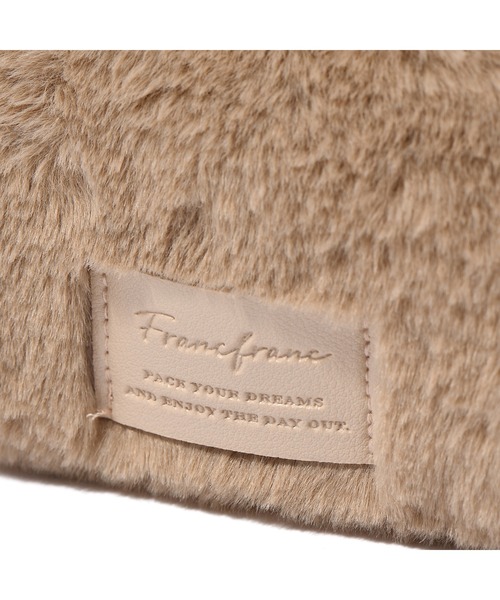 Francfranc(フランフラン)の「ファー ポーチ XS ベージュ(ポーチ・レディース・ベージュ・FREE)」の4枚目の写真