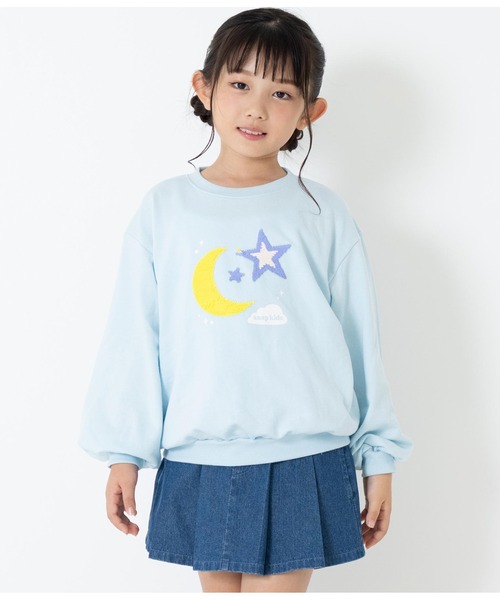 ANAP kids（アナップキッズ）の「星モチーフミニ裏毛スパンコールトレーナー（スウェット・キッズ・サックスブルー/オフホワイト/ラベンダー・120cm/110cm/100cm/130cm）」の15枚目の写真