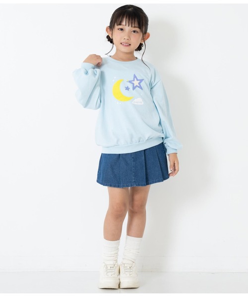 ANAP kids（アナップキッズ）の「星モチーフミニ裏毛スパンコールトレーナー（スウェット・キッズ・サックスブルー/オフホワイト/ラベンダー・120cm/110cm/100cm/130cm）」の12枚目の写真