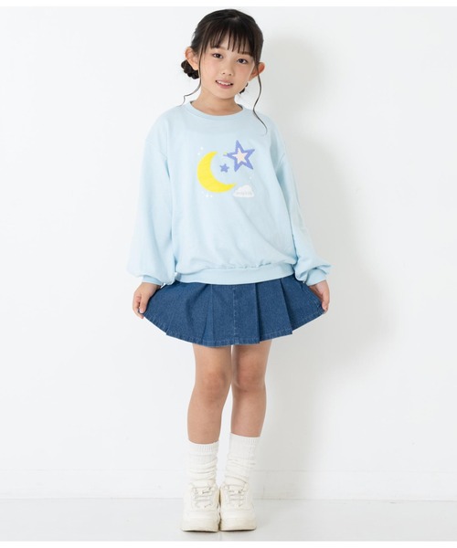 ANAP kids（アナップキッズ）の「星モチーフミニ裏毛スパンコールトレーナー（スウェット・キッズ・サックスブルー/オフホワイト/ラベンダー・120cm/110cm/100cm/130cm）」の11枚目の写真