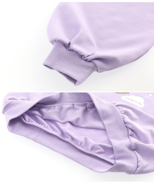 ANAP kids（アナップキッズ）の「星モチーフミニ裏毛スパンコールトレーナー（スウェット・キッズ・サックスブルー/オフホワイト/ラベンダー・120cm/110cm/100cm/130cm）」の4枚目の写真