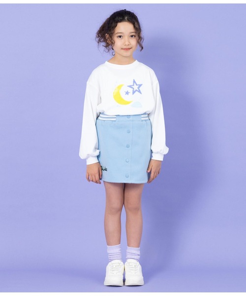 ANAP kids（アナップキッズ）の「星モチーフミニ裏毛スパンコールトレーナー（スウェット・キッズ・サックスブルー/オフホワイト/ラベンダー・120cm/110cm/100cm/130cm）」の18枚目の写真