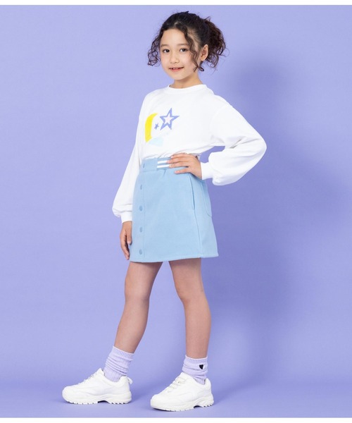ANAP kids（アナップキッズ）の「星モチーフミニ裏毛スパンコールトレーナー（スウェット・キッズ・サックスブルー/オフホワイト/ラベンダー・120cm/110cm/100cm/130cm）」の17枚目の写真