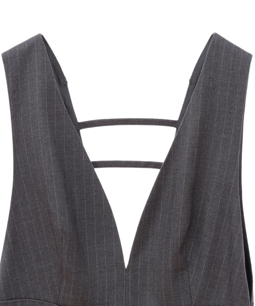 31 Sons de mode（トランテアン　ソン　ドゥ　モード）の「Ｖネックオールインワン（つなぎ/オールインワン・レディース・チャコールグレー/ブラック・38/36）」の14枚目の写真