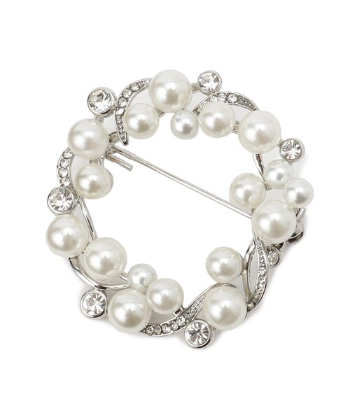 UNTITLED（アンタイトル）の「【追加/フォーマル対応】フェイクパールブローチ（ブローチ/コサージュ・レディース・シルバー系6/ゴールド系6/ゴールド系5/ゴールド系4/シルバー系5/シルバー/シルバー系4/シルバー系/シルバー系7/シルバー系8/ゴールド系7・99）」の6枚目の写真