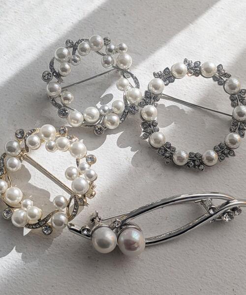 UNTITLED（アンタイトル）の「【追加/フォーマル対応】フェイクパールブローチ（ブローチ/コサージュ・レディース・シルバー系6/ゴールド系6/ゴールド系5/ゴールド系4/シルバー系5/シルバー/シルバー系4/シルバー系/シルバー系7/シルバー系8/ゴールド系7・99）」の18枚目の写真
