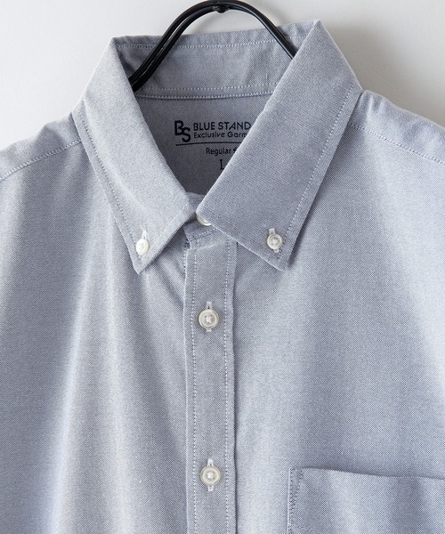 Blue Standard （ブルースタンダード）の「【BLUE STANDARD/ブルースタンダード】イージーケア　 形態安定　 速乾　ラクケア　オックス　ボタンダウンシャツ（シャツ/ブラウス・メンズ・ネイビー/ブルー系その他/スミクロ/ホワイト・SMALL/MEDIUM/X-LARGE/LARGE）」の5枚目の写真