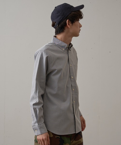 Blue Standard （ブルースタンダード）の「【BLUE STANDARD/ブルースタンダード】イージーケア　 形態安定　 速乾　ラクケア　オックス　ボタンダウンシャツ（シャツ/ブラウス・メンズ・ネイビー/ブルー系その他/スミクロ/ホワイト・SMALL/MEDIUM/X-LARGE/LARGE）」の16枚目の写真